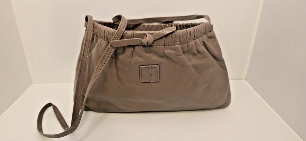 Vintage Leather Anne Klein for Calderon Taupe Crossbody/Shoulder Purse